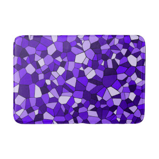 Modern Lila Mosaic Geometric Badrumsmatta