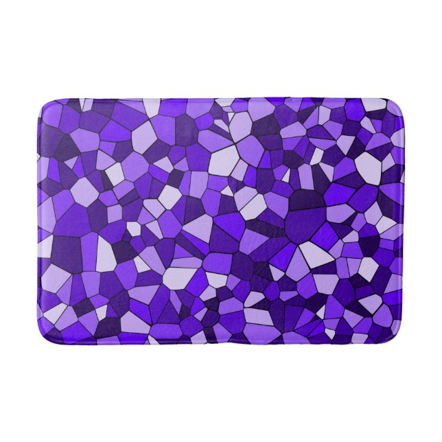 Modern Lila Mosaik Geometrisk Badrumsmatta (Framsidan)