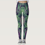 Modern Lila- och Grönt-design för Abstrakter Leggings<br><div class="desc">Modern Abstrakt Fractal Lila and Grönt Design by Travis L. Lagasse of Flowstone Graphics.</div>