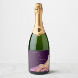 Modern Lila och Guld Bröllop