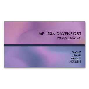 Modern Lila och Rosa Swirling Abstract Design Magnetiska Visitkort
