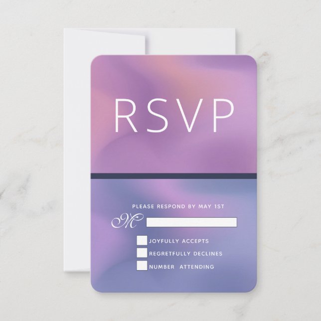 Modern Lila och Rosa Swirling Abstract Design OSA Kort (Framsida)