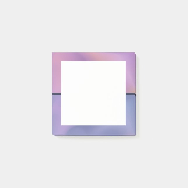 Modern Lila och Rosa Swirling Abstract Design Post-it Block (Framsida)