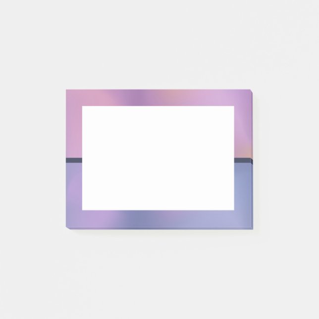 Modern Lila och Rosa Swirling Abstract Design Post-it Block (Framsida)