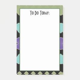 Modern lila och teal grönt post-it block