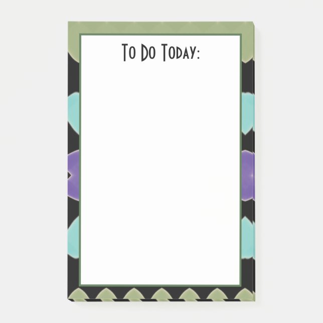 Modern lila och teal grönt post-it block (Framsida)