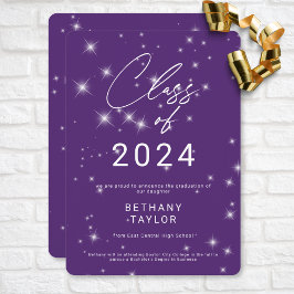 Modern Lila och vit Gnistra Studenten Meddelande