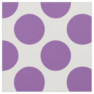 Modern Lila och vitt stort Polka dots Tyg