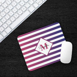 Modern Lila Ombre Rand Monogram Musmatta