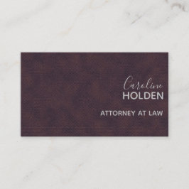 Modern Lila Pebled Leather Struktur Professionell Visitkort