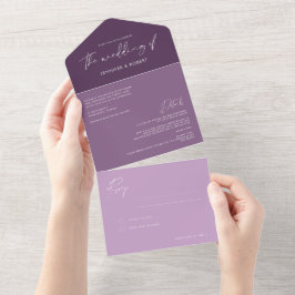 Modern Lila Plum Bröllop