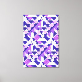 Modern Lila Prism Abstrakt Geometric Canvas Art