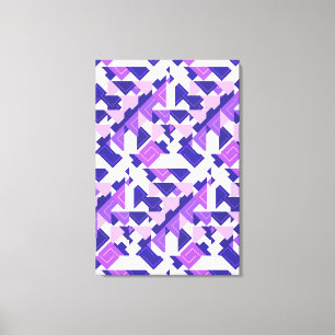 Modern Lila Prism Abstrakt Geometric Canvas Art