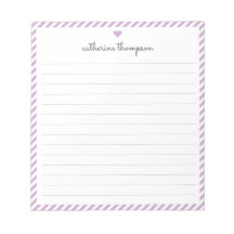 Modern Lila Rand Feminine Script Heart Namn