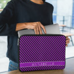 Modern Lila Rand Laptop Fodral<br><div class="desc">Lägg till en elegant och snyggt till din teknik med det moderna Lila Rand Laptop sleeve. Den här sleeven har en contemporary som är utformad för ett djärvt och nyttigt lila rand, den är elegant och sofistikerad och skapar den som perfektens tillbehör för arbete, skola eller resor. Den är gjord...</div>