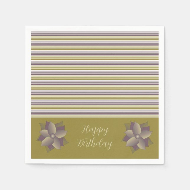 Modern Lila Rand Pappersservett (Framsidan)