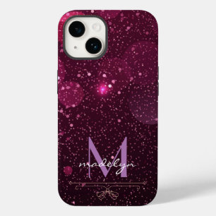 Modern Lila Ro Guld Glitter med Monogram