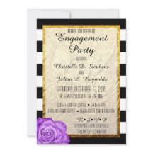 Modern Lila Ros Guld Falsk Folie Förlovningsfest