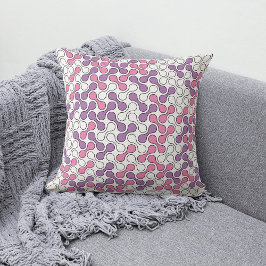 Modern Lila Rosa Geometric Metaball Mönster Kudde