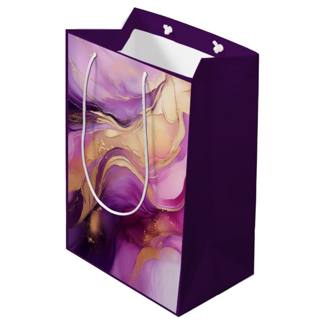 Modern Lila Rosa och Guld (Baksidan Vinklad)