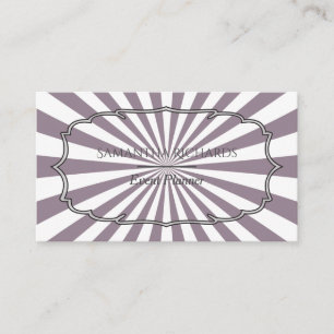 Modern Lila Sunbeam Stripe Visitkort