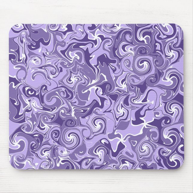 Modern Lila Swirl Art Musmatta (Framsidan)