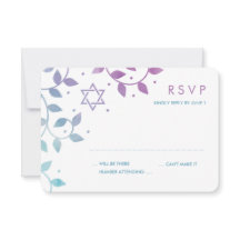Modern Lila + Teal Bat mitzvah OSA kort