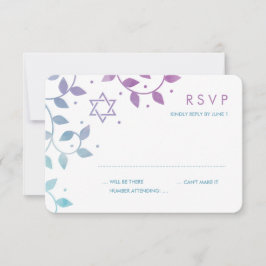 Modern Lila + Teal Bat mitzvah OSA kort