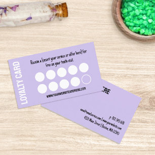 Modern Lila Ten-besöksförmånskort Slår förmånskort Lojalitetskort