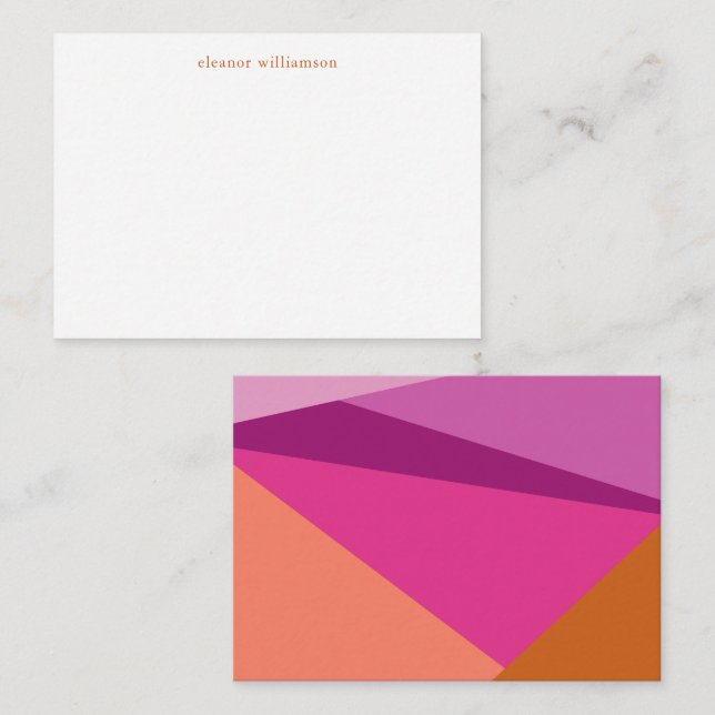 Modern Lila Terracotta Anpassningsbar Gift-hölje Anteckningskort (Fram/baksida)