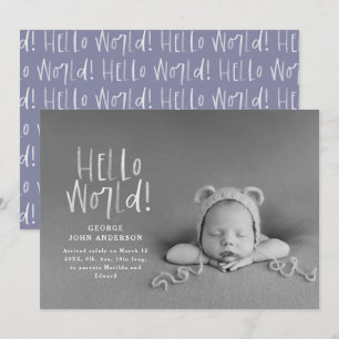 Modern lila typografi med minimal chic, foto meddelande