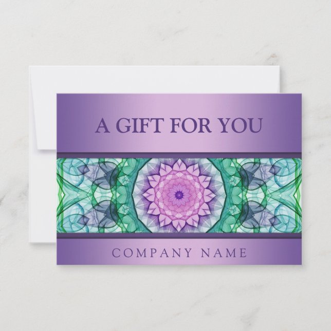 Modern lila vattenlily mandala (Framsida)