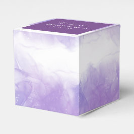 Modern Lila Violet Wedor Favor Box Presentaskar