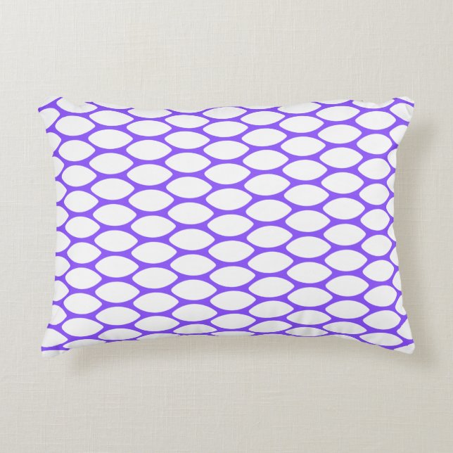 Modern Lila White Mönster accent Pillow Prydnadskudde (Framsidan)