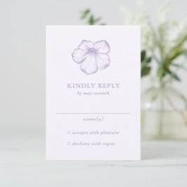 Modern Lilac Blommigt Elegant bröllop OSA Kort