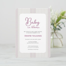 Modern Lilac Botanical Baby Shower invitation Inbjudningar