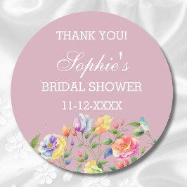 Modern Lilac Bright Ro Möhippa Tack Runt Klistermärke