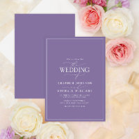 Modern Lilac Lavender Calligraphy Bröllop