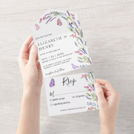 Modern Lilac Lavender Mauve Bröllop