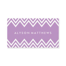 Modern Lilac Lila and White Chevron