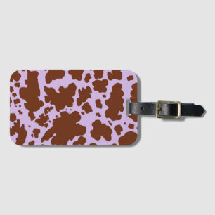Modern Lilac-Lila och brun kummel-utskrift Bagagebricka