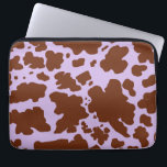 Modern Lilac-Lila och brun kummel-utskrift Laptop Fodral<br><div class="desc">Modern,  trendig av komskinn i pastellernas lila,  lavender,  llac färg. Snyggt cowboyko skriver ut för en modern cowgirl.</div>