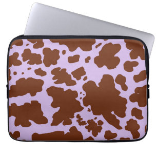 Modern Lilac-Lila och brun kummel-utskrift Laptop Fodral
