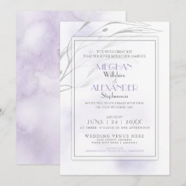 Modern Lilac Watercolor Stänk Inbjudningar
