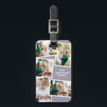 Modern lilax-elegant för flera fotogrupper bagagebricka<br><div class="desc">Modern utformning av elegant för lilac-lila med flera fotofamiljers snyggtar. Idealisk tänkbar födelsedag,  Mors dag,  Fars dag eller juldagspresent.</div>