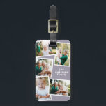 Modern lilax-elegant för flera fotogrupper bagagebricka<br><div class="desc">Modern utformning av elegant för lilac-lila med flera fotofamiljers snyggtar. Idealisk tänkbar födelsedag,  Mors dag,  Fars dag eller juldagspresent.</div>