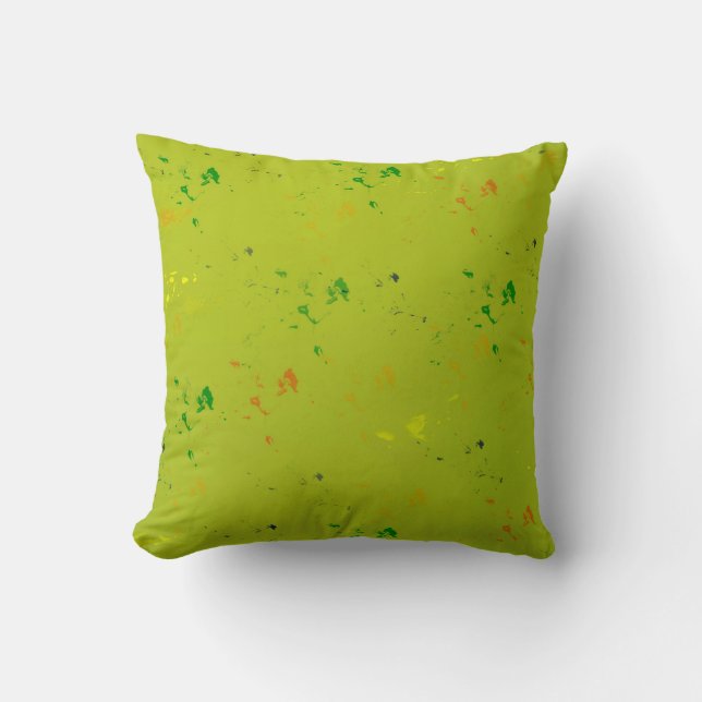 Modern Lime Green Confetti Dekorativ kudde (Framsida)