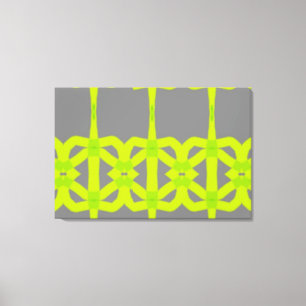 Modern Lime Green Grått Abstrakt Anpassningsbar Ca Canvastryck
