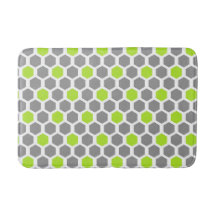 Modern Lime Green Grått Hexagon Geometric Mönster