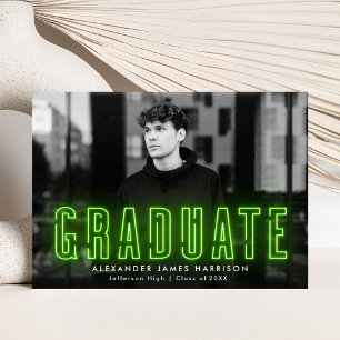 Modern Lime Green Neon Photo Studenten Meddelande
